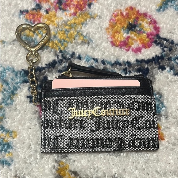 Juicy Couture Accessories - Juicy Couture Black and Gray Key Card Holder with Gothic Pattern